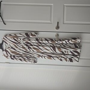 Maxi multicolored zebra print dress